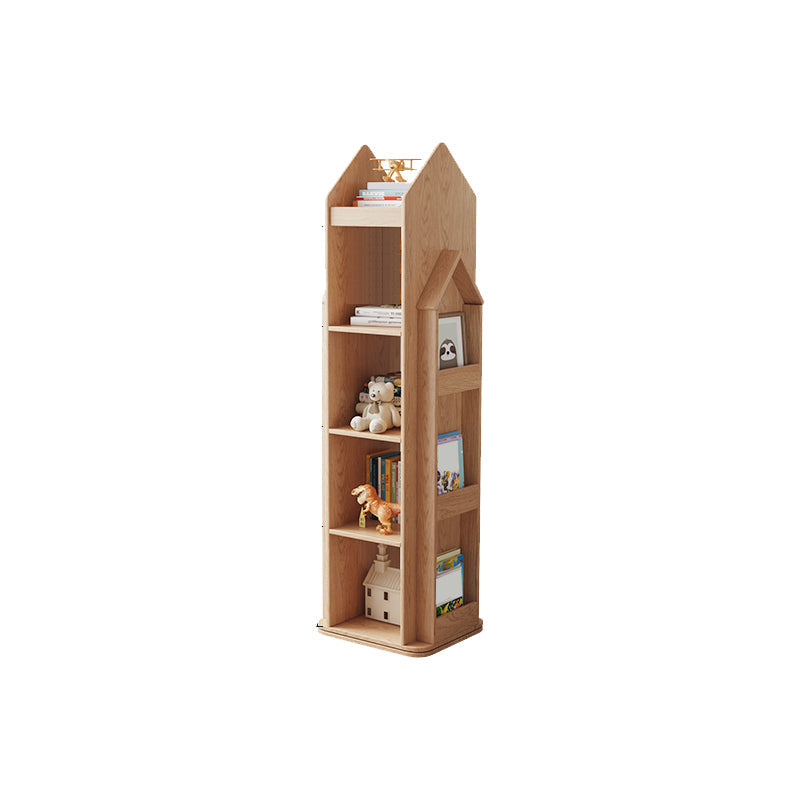 Modern Style Open Back Bookshelf Wooden Vertical Bookcase with Rectangular Shelves Natural Clearhalo 'Bookcases' 'furn' 'furn_bookcases' 'Furniture' 'Office Furniture' 6685559