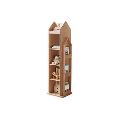 Modern Style Open Back Bookshelf Wooden Vertical Bookcase with Rectangular Shelves Natural Clearhalo 'Bookcases' 'furn' 'furn_bookcases' 'Furniture' 'Office Furniture' 6685559
