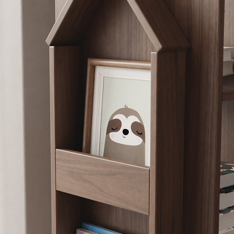 Modern Style Open Back Bookshelf Wooden Vertical Bookcase with Rectangular Shelves Clearhalo 'Bookcases' 'furn' 'furn_bookcases' 'Furniture' 'Office Furniture' 6685566