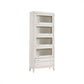Wood  Standard  Bookcase Closed Back Contemporary Bookshelf with Drawers