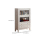 Wood  Standard  Bookcase Closed Back Contemporary Bookshelf with Drawers
