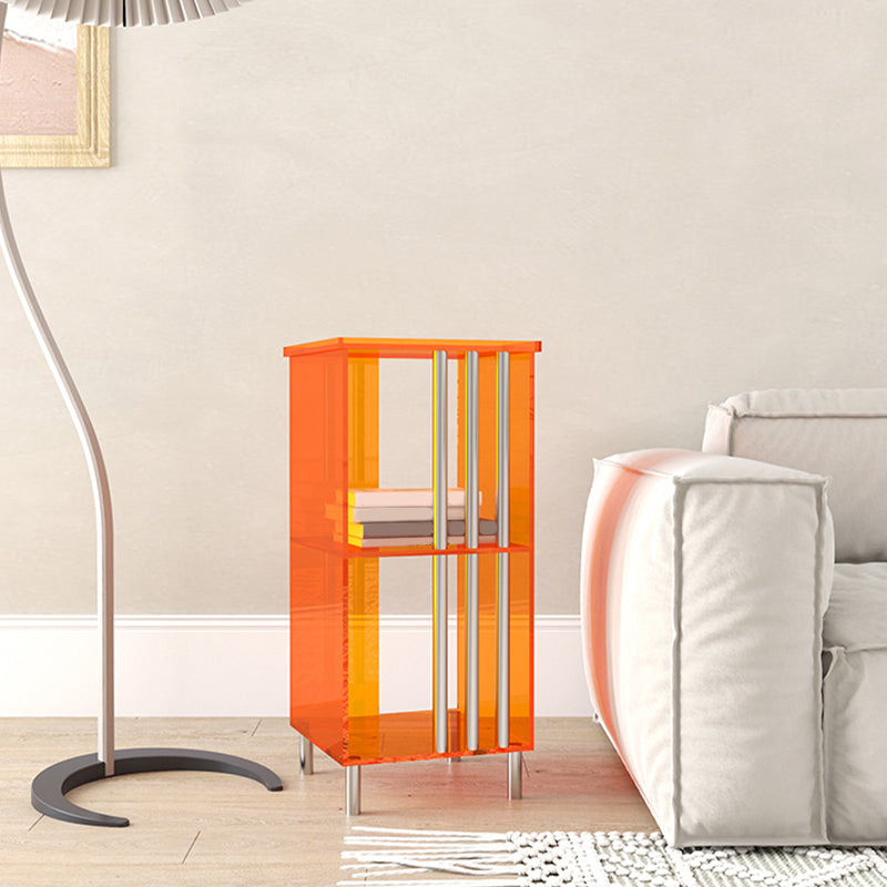 Scandinavian Acrylic Bookshelf Standard Open Back Bookcase with Shelves