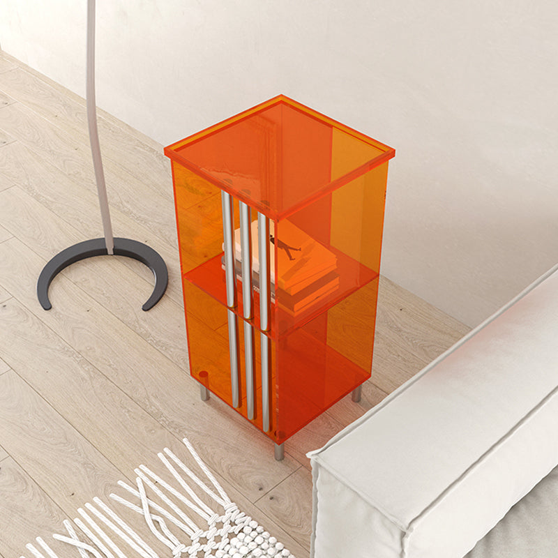 Scandinavian Acrylic Bookshelf Standard Open Back Bookcase with Shelves