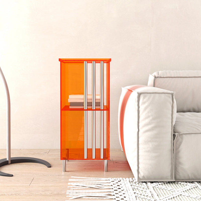 Scandinavian Acrylic Bookshelf Standard Open Back Bookcase with Shelves