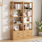 Modern Style Open Back Bookshelf Vertical Wooden Bookcase with Drawers Clearhalo 'Bookcases' 'furn' 'furn_bookcases' 'Furniture' 'Office Furniture' 6685598
