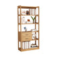 Modern Style Open Back Bookshelf Vertical Wooden Bookcase with Drawers 35"L x 12"W x 37"H Natural Clearhalo 'Bookcases' 'furn' 'furn_bookcases' 'Furniture' 'Office Furniture' 6685604