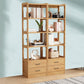 Modern Style Open Back Bookshelf Vertical Wooden Bookcase with Drawers Clearhalo 'Bookcases' 'furn' 'furn_bookcases' 'Furniture' 'Office Furniture' 6685611