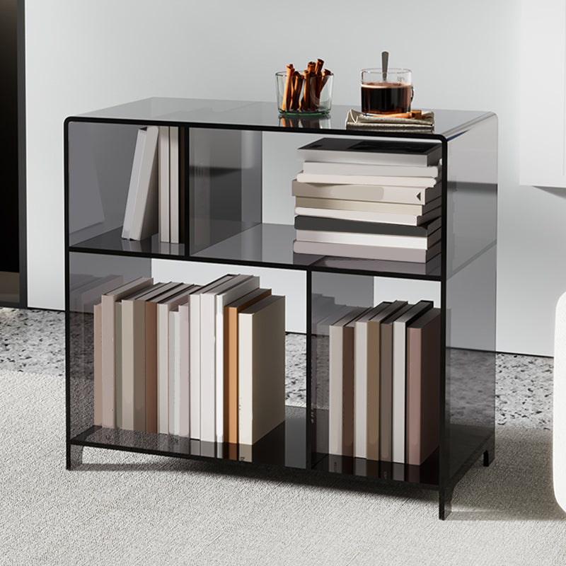 4 Shelves Modern Style Bookshelf Open Back Geometry Acrylic Bookcase Clearhalo 'Bookcases' 'furn' 'furn_bookcases' 'Furniture' 'Office Furniture' 6685615