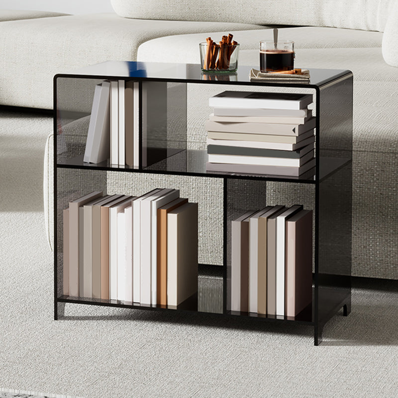 4 Shelves Modern Style Bookshelf Open Back Geometry Acrylic Bookcase Clearhalo 'Bookcases' 'furn' 'furn_bookcases' 'Furniture' 'Office Furniture' 6685620