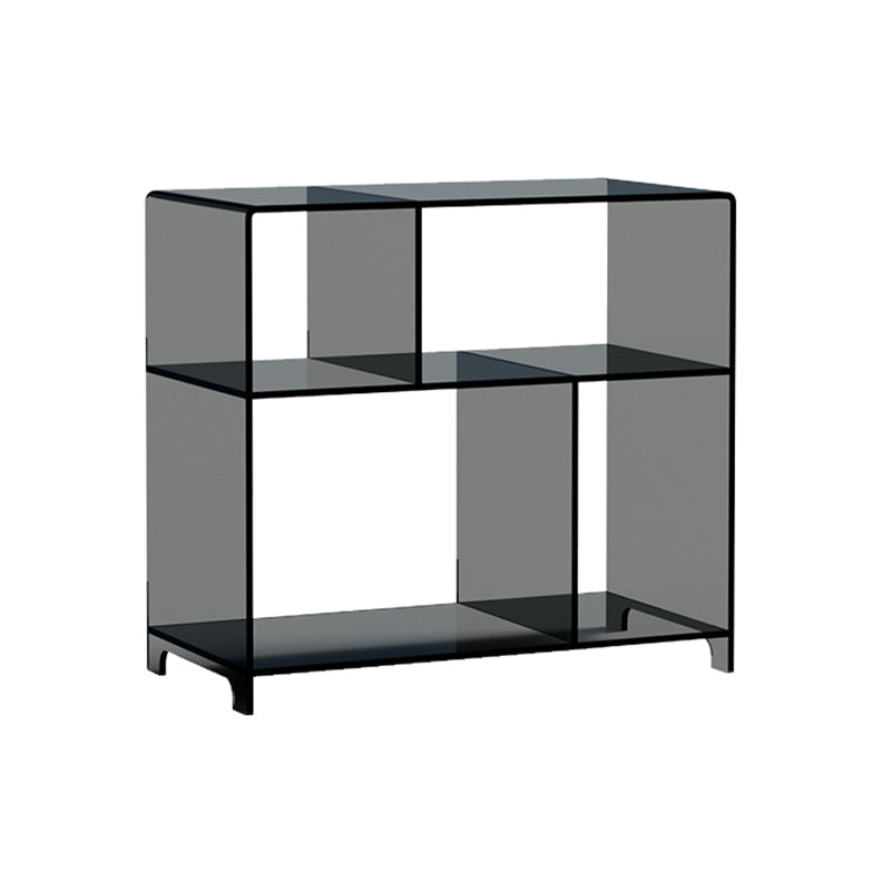 4 Shelves Modern Style Bookshelf Open Back Geometry Acrylic Bookcase Clearhalo 'Bookcases' 'furn' 'furn_bookcases' 'Furniture' 'Office Furniture' 6685623