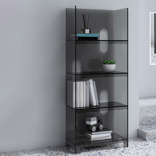 Modern Style Closed Back Bookshelf Acrylic Bookcase for Living Room