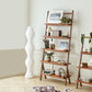 Moderne stijl Open Back Bookshelf Ladder Houten boekenkast voor thuiskantoor