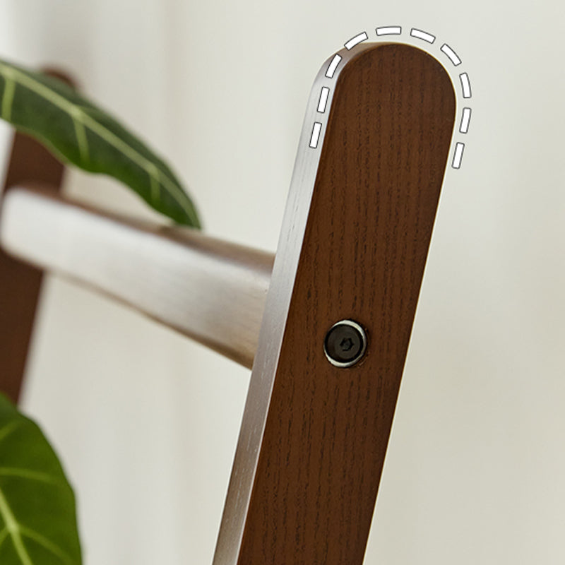 Moderne stijl Open Back Bookshelf Ladder Houten boekenkast voor thuiskantoor