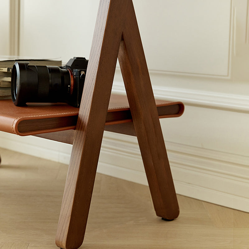 Moderne stijl Open Back Bookshelf Ladder Houten boekenkast voor thuiskantoor