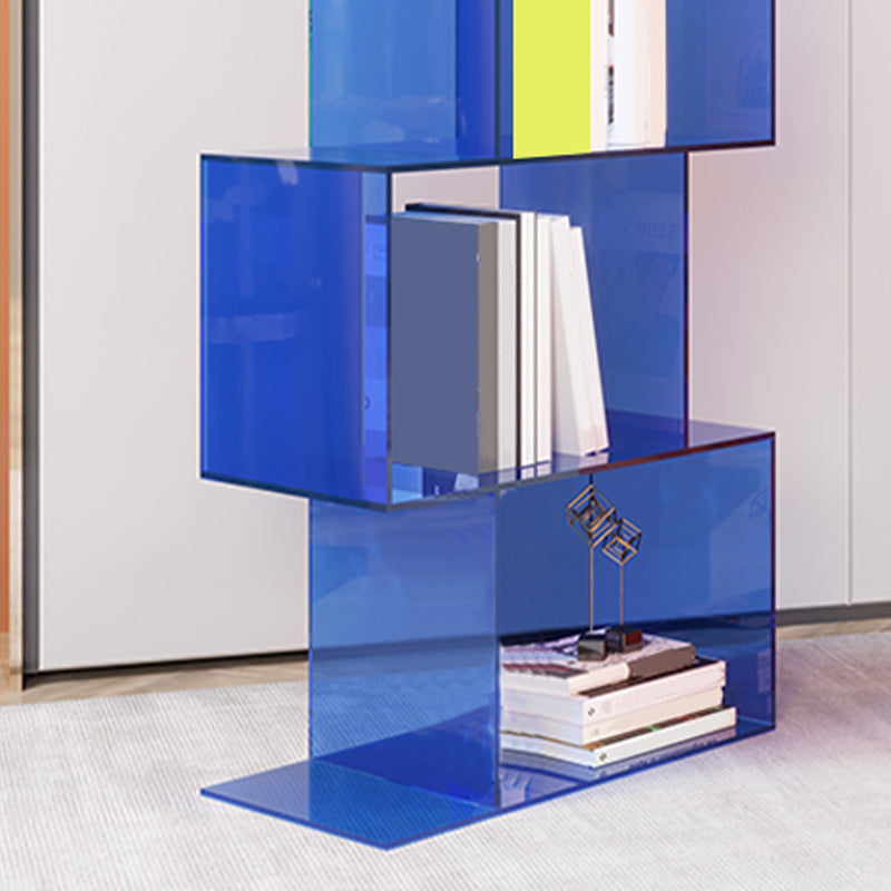 ACRYLIC Open Back Bookcase Scandinavian Standard Bookshelf con estantes