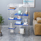 Contemporary Closed Back Standard Bookshelf Acrylic Bookcase Clearhalo 'Bookcases' 'furn' 'furn_bookcases' 'Furniture' 'Office Furniture' 6685695