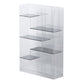 Contemporary Closed Back Standard Bookshelf Acrylic Bookcase Grey Clearhalo 'Bookcases' 'furn' 'furn_bookcases' 'Furniture' 'Office Furniture' 6685697