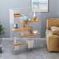Contemporary Closed Back Standard Bookshelf Acrylic Bookcase Clearhalo 'Bookcases' 'furn' 'furn_bookcases' 'Furniture' 'Office Furniture' 6685698