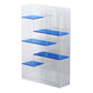 Contemporary Closed Back Standard Bookshelf Acrylic Bookcase Blue Clearhalo 'Bookcases' 'furn' 'furn_bookcases' 'Furniture' 'Office Furniture' 6685701