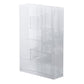 Contemporary Closed Back Standard Bookshelf Acrylic Bookcase Clear Clearhalo 'Bookcases' 'furn' 'furn_bookcases' 'Furniture' 'Office Furniture' 6685705