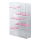 Contemporary Closed Back Standard Bookshelf Acrylic Bookcase Pink Clearhalo 'Bookcases' 'furn' 'furn_bookcases' 'Furniture' 'Office Furniture' 6685707