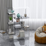Contemporary Closed Back Standard Bookshelf Acrylic Bookcase Clearhalo 'Bookcases' 'furn' 'furn_bookcases' 'Furniture' 'Office Furniture' 6685708