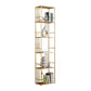 Metal Glam Bookshelf Standard Open Back Bookcase with Shelves