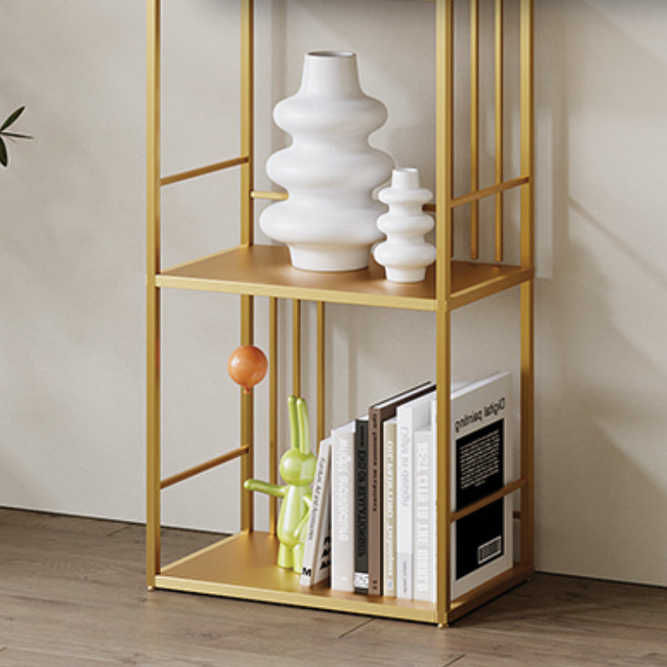 Metal Glam Bookshelf Standard Open Back Bookcase with Shelves