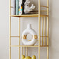 Metal Glam Bookshelf Standard Open Back Bookcase with Shelves