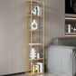 Metal Glam Bookshelf Standard Open Back Bookcase with Shelves