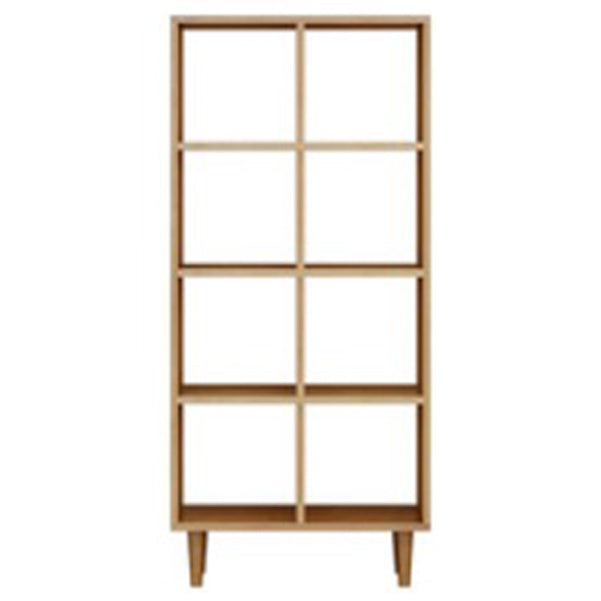 Modern Style Open Back Bookshelf Wooden Shelf Bookcase in Brown 24"L x 10"W x 53"H Clearhalo 'Bookcases' 'furn' 'furn_bookcases' 'Furniture' 'Office Furniture' 6685732