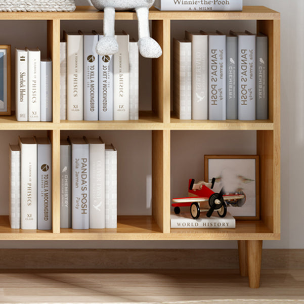 Modern Style Open Back Bookshelf Wooden Shelf Bookcase in Brown Clearhalo 'Bookcases' 'furn' 'furn_bookcases' 'Furniture' 'Office Furniture' 6685740