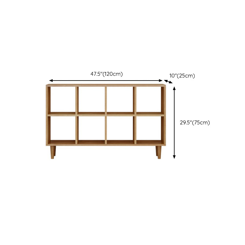 Modern Style Open Back Bookshelf Wooden Shelf Bookcase in Brown Clearhalo 'Bookcases' 'furn' 'furn_bookcases' 'Furniture' 'Office Furniture' 6685743