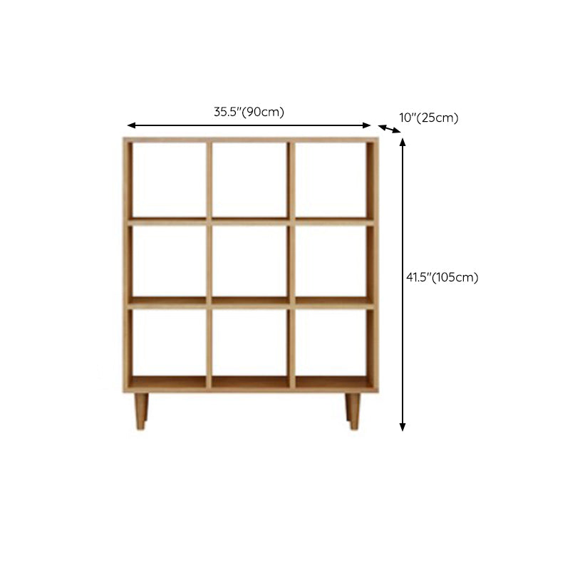 Modern Style Open Back Bookshelf Wooden Shelf Bookcase in Brown Clearhalo 'Bookcases' 'furn' 'furn_bookcases' 'Furniture' 'Office Furniture' 6685746