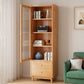 Modern Style Closed Back Book Shelf Rectangular Wooden Bookcase