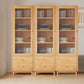 Modern Style Closed Back Book Shelf Rectangular Wooden Bookcase