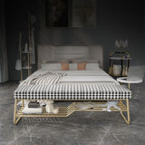 Glam Rectangle Seating Bench Cushioned Shoe Storage Entryway and Bedroom Bench Clearhalo 'Benches' 'Chairs & Seating' 'furn' 'furn_benches' 'Furniture' 'Living Room Furniture' 6685783