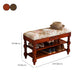 Mid-Century Modern Rubberwood Seating Bench Rectangle Shoe Storage Entryway Bench Clearhalo 'Benches' 'Chairs & Seating' 'furn' 'furn_benches' 'Furniture' 'Living Room Furniture' 6685817