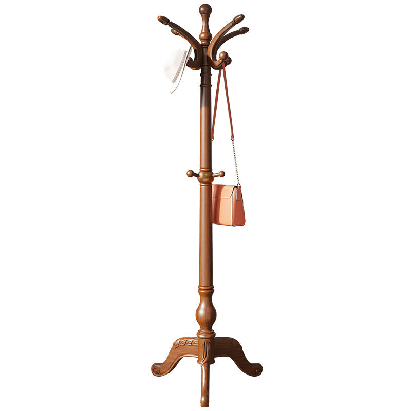 Solid Wood Entry Coat Rack Traditional Style Simple Living Room Floor Coat Hanger Clearhalo 'Entry & Mudroom Furniture' 'furn' 'furn_hall_tree_coat_racks' 'Furniture' 'Hall Trees & Coat Racks' 'hall_tree_coat_racks' 6685839