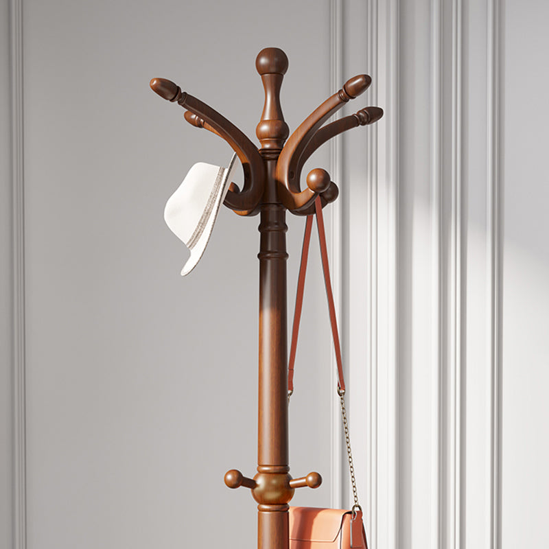 Solid Wood Entry Coat Rack Traditional Style Simple Living Room Floor Coat Hanger Clearhalo 'Entry & Mudroom Furniture' 'furn' 'furn_hall_tree_coat_racks' 'Furniture' 'Hall Trees & Coat Racks' 'hall_tree_coat_racks' 6685842