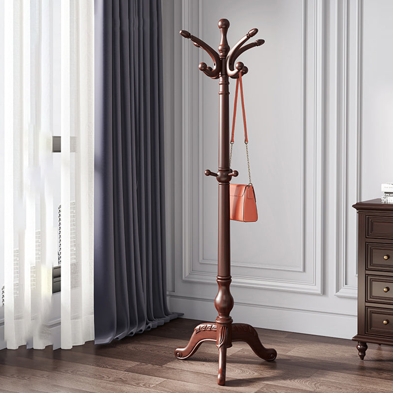 Solid Wood Entry Coat Rack Traditional Style Simple Living Room Floor Coat Hanger Clearhalo 'Entry & Mudroom Furniture' 'furn' 'furn_hall_tree_coat_racks' 'Furniture' 'Hall Trees & Coat Racks' 'hall_tree_coat_racks' 6685848