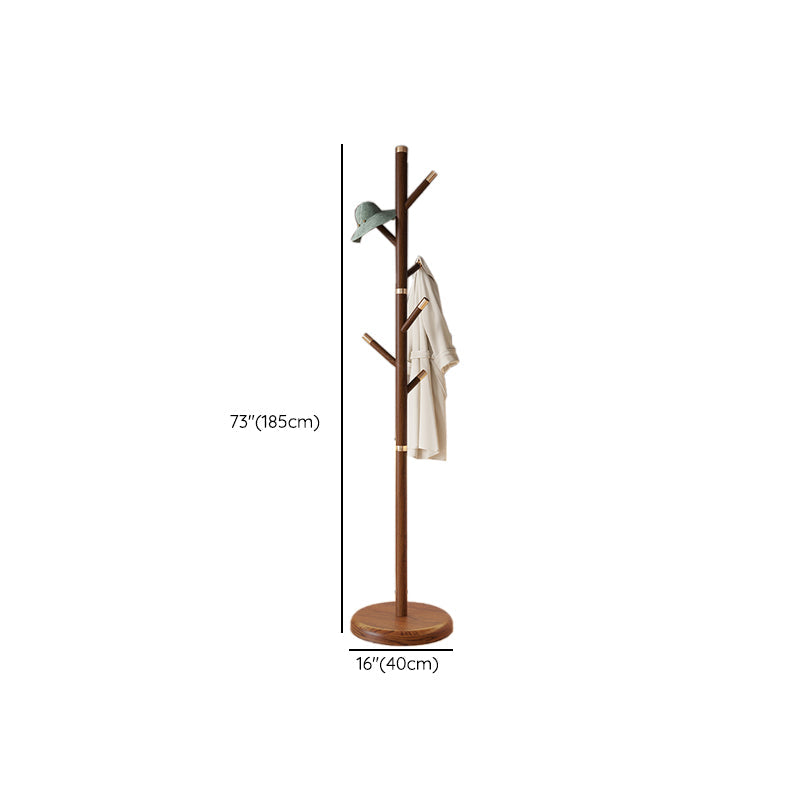Solid Wood Entry Coat Rack Traditional Style Simple Living Room Floor Coat Hanger Clearhalo 'Entry & Mudroom Furniture' 'furn' 'furn_hall_tree_coat_racks' 'Furniture' 'Hall Trees & Coat Racks' 'hall_tree_coat_racks' 6685851