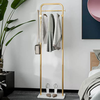 Rack de manteau moderne en métal encadré du rail suspendu et 4 hameçons Hall Stand