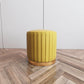 Gorgeous Round Pouf Solid Color Stain Resistant Pouf for Drawing Room Yellow 1 Piece Clearhalo 'furn' 'furn_ottomans_poufs' 'Furniture' 'Living Room Furniture' 'Ottomans & Poufs' 'ottomans_poufs' 6685983