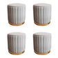 Gorgeous Round Pouf Solid Color Stain Resistant Pouf for Drawing Room Grey 4 Piece Set Clearhalo 'furn' 'furn_ottomans_poufs' 'Furniture' 'Living Room Furniture' 'Ottomans & Poufs' 'ottomans_poufs' 6686013