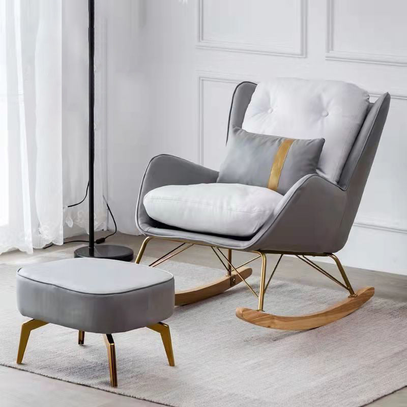 Chaise de culbuteur moderne à chaise de bascule résistante à la friction à cadre en métal pour la maison