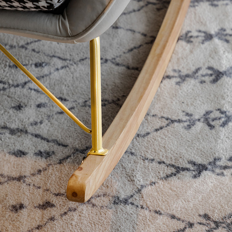 Chaise de culbuteur moderne à chaise de bascule résistante à la friction à cadre en métal pour la maison