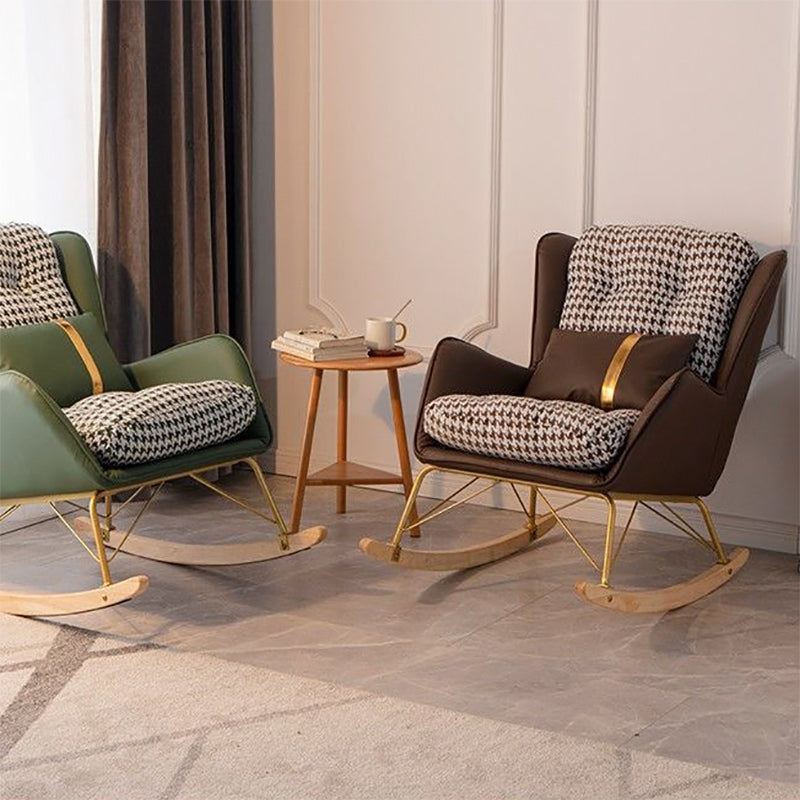 Chaise de culbuteur moderne à chaise de bascule résistante à la friction à cadre en métal pour la maison