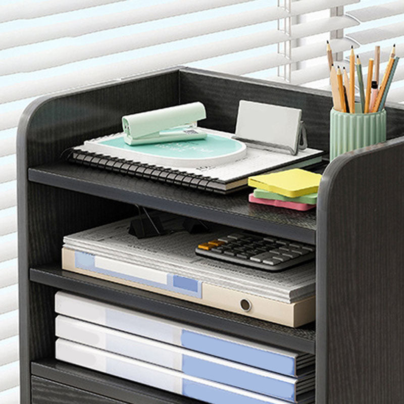 Mobile mobile contemporaneo archivio verticale in legno con archiviazione