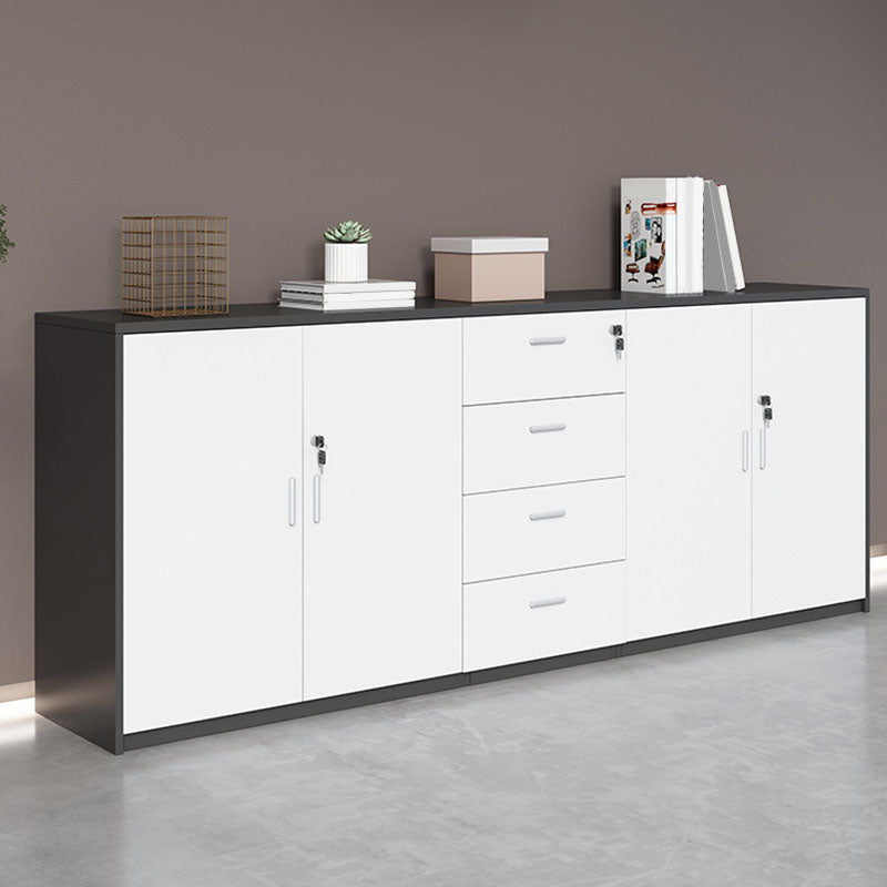 Lateral File Cabinet Wood Color Block Locking File Cabinet with Drawers Clearhalo 'Filing Cabinets' 'filling_cabinets' 'furn' 'furn_filling_cabinets' 'Furniture' 'Office Furniture' 6686158